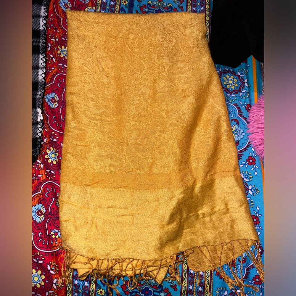 YELLOW PASHMINA SCARF